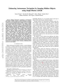 Enhancing Autonomous Navigation by Imaging Hidden Objects using Single-Photon LiDAR