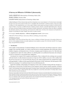 A Survey on Offensive AI Within Cybersecurity