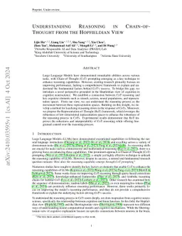 Understanding Reasoning in Chain-of-Thought from the Hopfieldian View