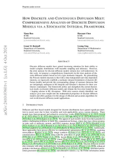 How Discrete and Continuous Diffusion Meet: Comprehensive Analysis of Discrete Diffusion Models via a Stochastic Integral Framework