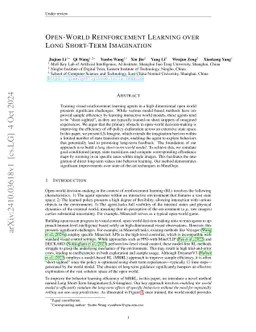 Open-World Reinforcement Learning over Long Short-Term Imagination