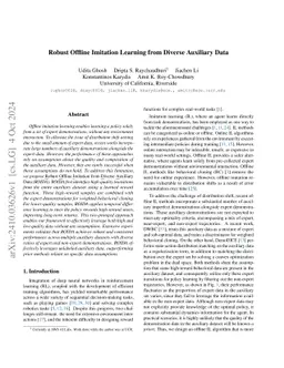 Robust Offline Imitation Learning from Diverse Auxiliary Data
