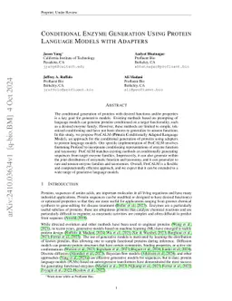 Function-Guided Conditional Generation Using Protein Language Models with Adapters