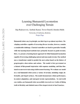 Learning Humanoid Locomotion over Challenging Terrain