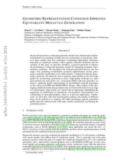 Geometric Representation Condition Improves Equivariant Molecule Generation