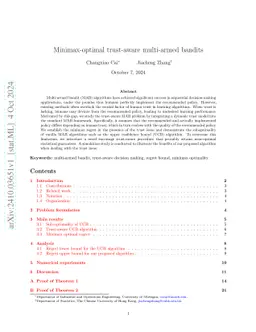 Minimax-optimal trust-aware multi-armed bandits