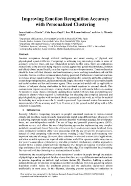 Improving Emotion Recognition Accuracy with Personalized Clustering