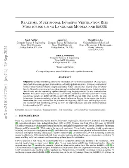 Realtime, multimodal invasive ventilation risk monitoring using language
  models and BoXHED