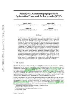 NeuralQP: A General Hypergraph-based Optimization Framework for
  Large-scale QCQPs