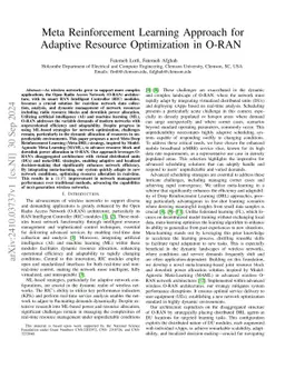 Meta Reinforcement Learning Approach for Adaptive Resource Optimization
  in O-RAN