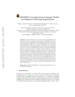 ERASMO: Leveraging Large Language Models for Enhanced Clustering Segmentation