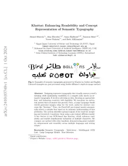 Khattat: Enhancing Readability and Concept Representation of Semantic
  Typography