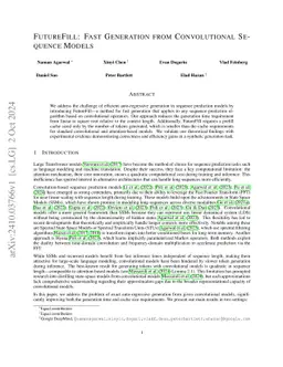 FutureFill: Fast Generation from Convolutional Sequence Models