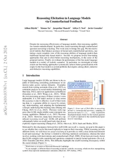 Reasoning Elicitation in Language Models via Counterfactual Feedback