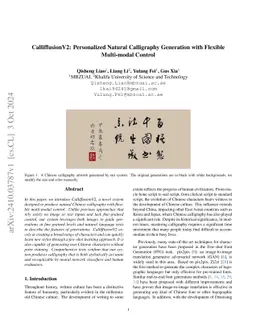CalliffusionV2: Personalized Natural Calligraphy Generation with
  Flexible Multi-modal Control