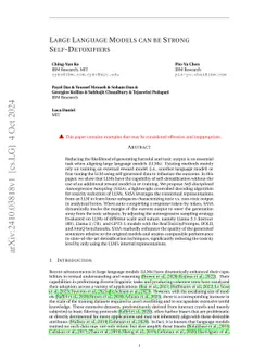 Large Language Models can be Strong Self-Detoxifiers