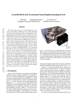 EvenNICER-SLAM: Event-based Neural Implicit Encoding SLAM
