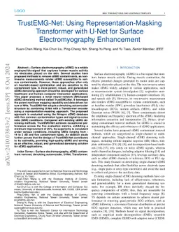 TrustEMG-Net: Using Representation-Masking Transformer with U-Net for
  Surface Electromyography Enhancement