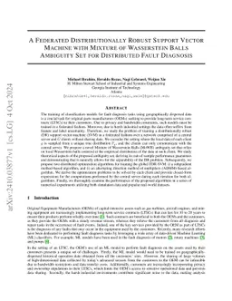 FDR-SVM: A Federated Distributionally Robust Support Vector Machine via a Mixture of Wasserstein Balls Ambiguity Set