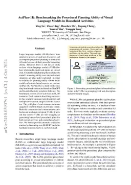 ActPlan-1K: Benchmarking the Procedural Planning Ability of Visual
  Language Models in Household Activities