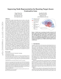 Improving Node Representation by Boosting Target-Aware Contrastive Loss