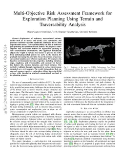 Multi-Objective Risk Assessment Framework for Exploration Planning Using
  Terrain and Traversability Analysis