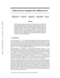 Online Posterior Sampling with a Diffusion Prior