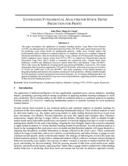 Leveraging Fundamental Analysis for Stock Trend Prediction for Profit