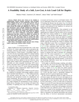 A Feasibility Study of a Soft, Low-Cost, 6-Axis Load Cell for Haptics