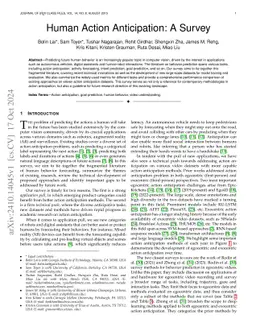 Human Action Anticipation: A Survey