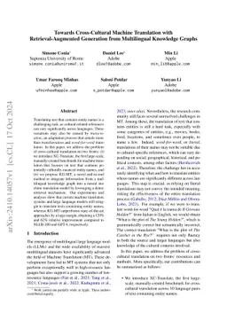 Towards Cross-Cultural Machine Translation with Retrieval-Augmented
  Generation from Multilingual Knowledge Graphs