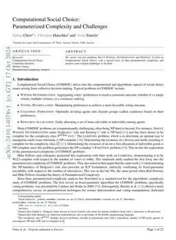 Computational Social Choice: Parameterized Complexity and Challenges