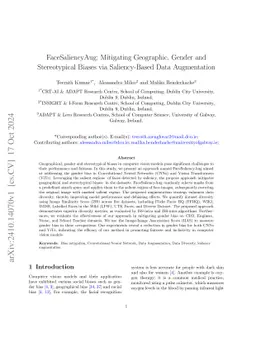 FaceSaliencyAug: Mitigating Geographic, Gender and Stereotypical Biases
  via Saliency-Based Data Augmentation