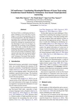 ViConsFormer: Constituting Meaningful Phrases of Scene Texts using
  Transformer-based Method in Vietnamese Text-based Visual Question Answering