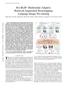RA-BLIP: Multimodal Adaptive Retrieval-Augmented Bootstrapping
  Language-Image Pre-training