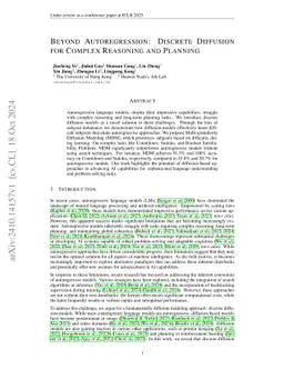 Beyond Autoregression: Discrete Diffusion for Complex Reasoning and Planning