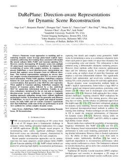 DaRePlane: Direction-aware Representations for Dynamic Scene
  Reconstruction
