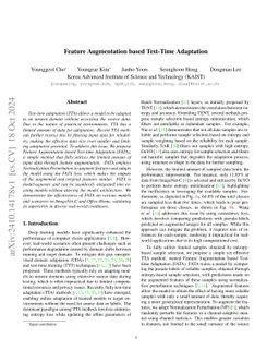 Feature Augmentation based Test-Time Adaptation