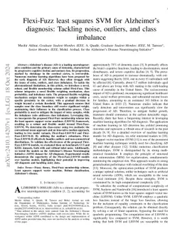 Flexi-Fuzz least squares SVM for Alzheimer's diagnosis: Tackling noise,
  outliers, and class imbalance