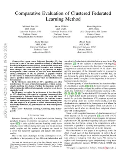 Comparative Evaluation of Clustered Federated Learning Methods