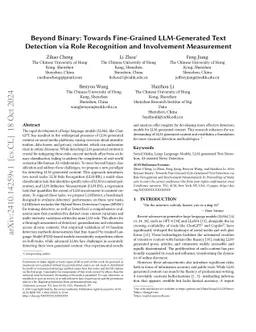 Beyond Binary: Towards Fine-Grained LLM-Generated Text Detection via Role Recognition and Involvement Measurement