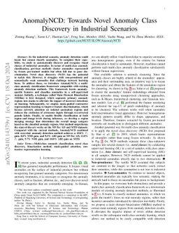 AnomalyNCD: Towards Novel Anomaly Class Discovery in Industrial Scenarios