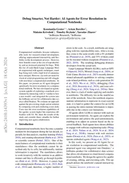 Debug Smarter, Not Harder: AI Agents for Error Resolution in
  Computational Notebooks