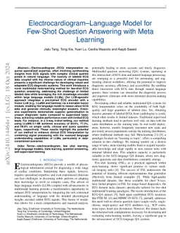 Electrocardiogram-Language Model for Few-Shot Question Answering with Meta Learning