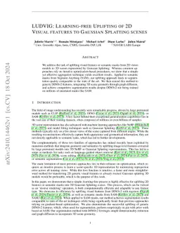 LUDVIG: Learning-Free Uplifting of 2D Visual Features to Gaussian Splatting Scenes