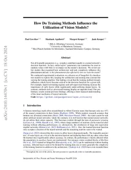 How Do Training Methods Influence the Utilization of Vision Models?