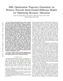 DRL Optimization Trajectory Generation via Wireless Network
  Intent-Guided Diffusion Models for Optimizing Resource Allocation