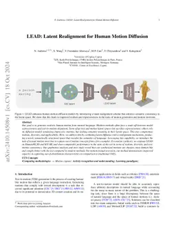 LEAD: Latent Realignment for Human Motion Diffusion