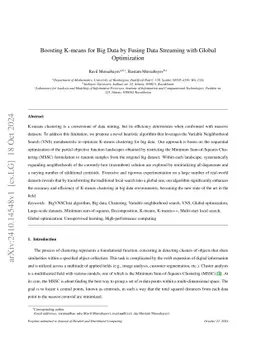 Boosting K-means for Big Data by Fusing Data Streaming with Global
  Optimization