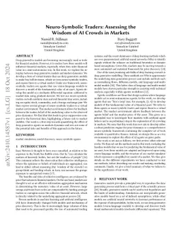 Neuro-Symbolic Traders: Assessing the Wisdom of AI Crowds in Markets